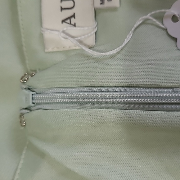 AURA midi dress green color size large - Picture 15 of 15